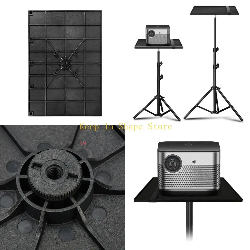 

U1JC Projector Tray Holder Platform Pallet Laptop Notebook Pallet Tray With 1/4 Conversion Screw Projector Tripod Stand Shelf