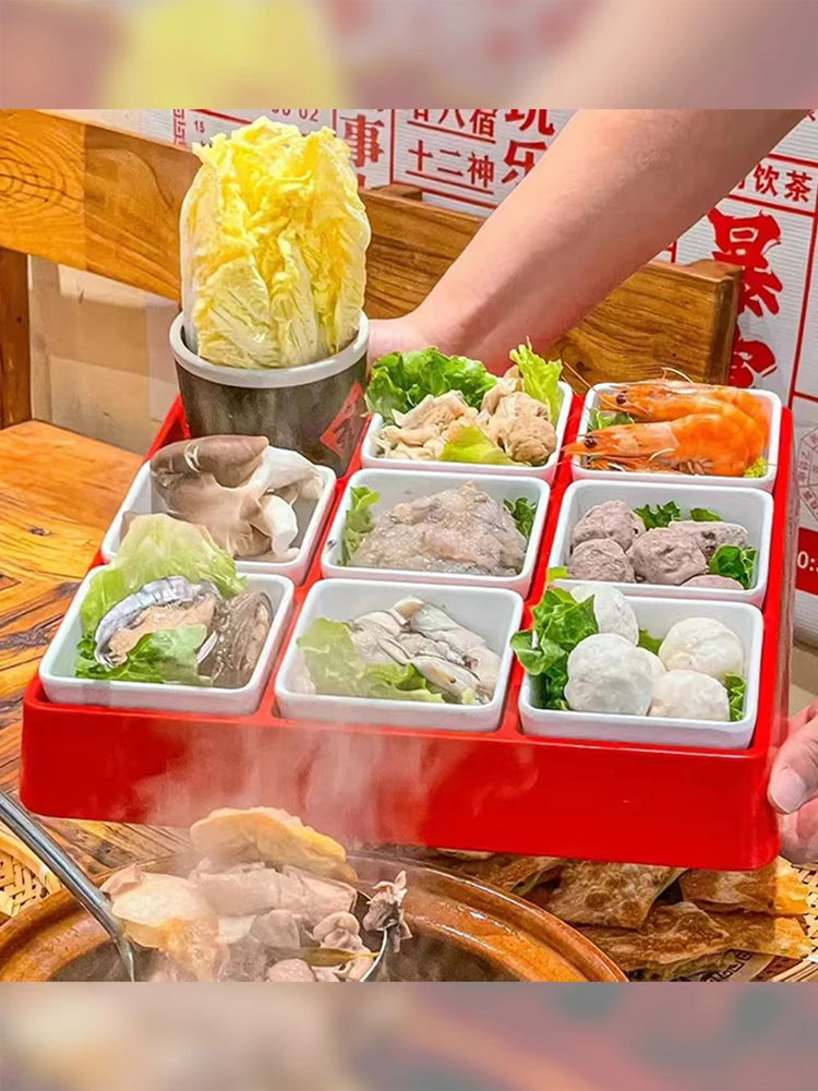 Plato de melamina creativo para restaurante, cuenco pequeño para comida caliente, plato para aperitivos, plato de melamina.