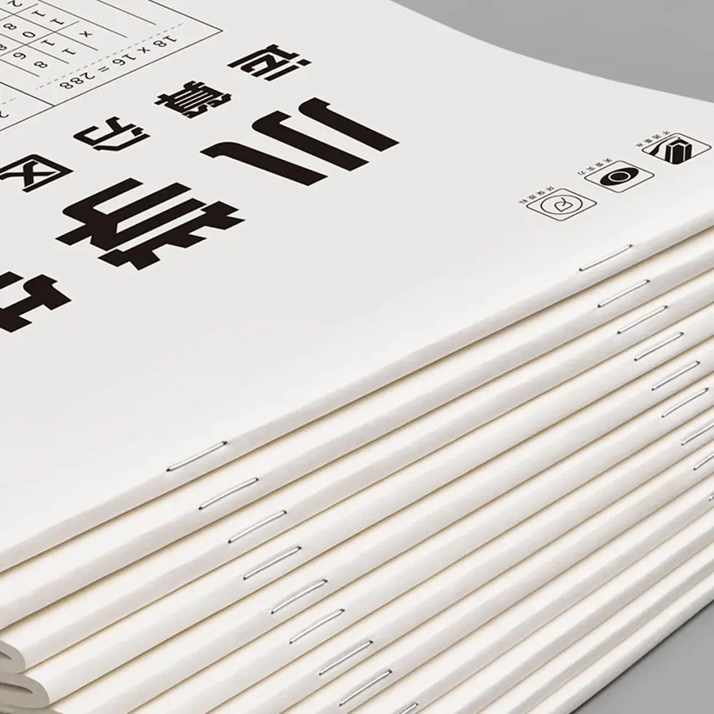 40 Sheets Thickened Paper Vertical Mathematical Workbooks Notebook Minimalist Math Exercise Books Simple Draft Paper