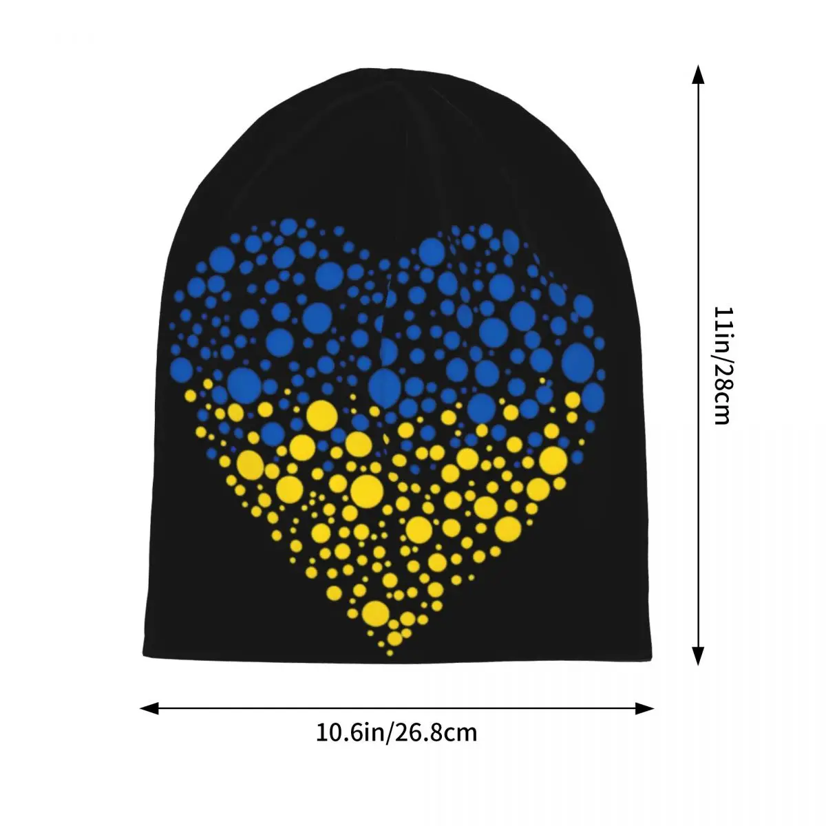 Ukraine Love Heart Bonnet Hats Autumn Winter Ski Skullies Beanies Hat Ukrainian Ukraina Unisex Spring Dual-use Cap