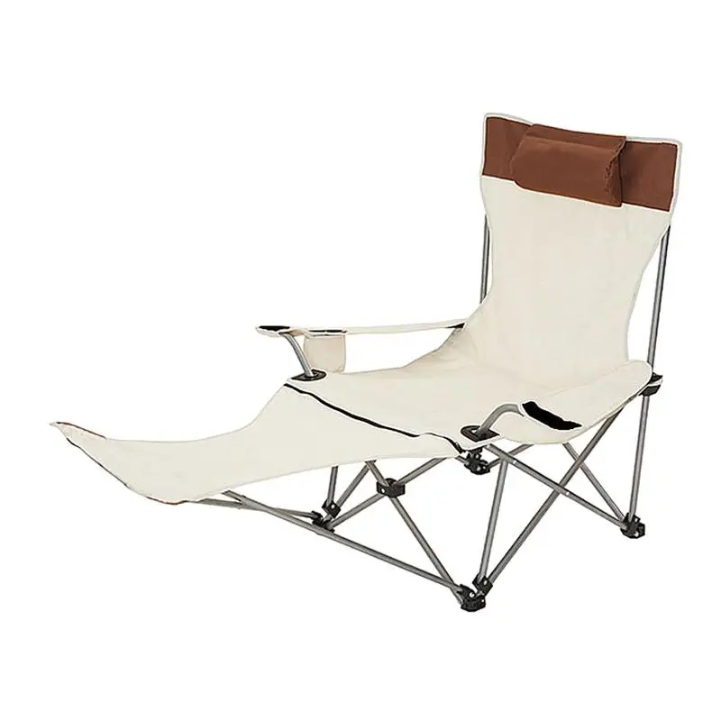 Reclining Patio Chair Patio Bed Chair Adjustable Lounge Chairs With Footrest Headrest Cup Holder Leisure Chair For Deck Lawn