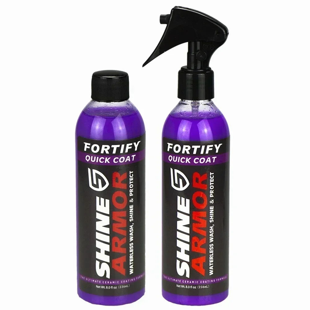 SHINE ARMOR Fortify Quick Coat Ceramic Coating Car Wax Polish Spray Waterless Car Wash&Wax Hydrophobic Top Coat Polish