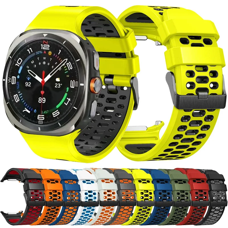 

Sports Silicone Strap For Samsung Galaxy Watch Ultra Breathable Band Bracelet For Samsung Watch Ultra 47mm Watchband