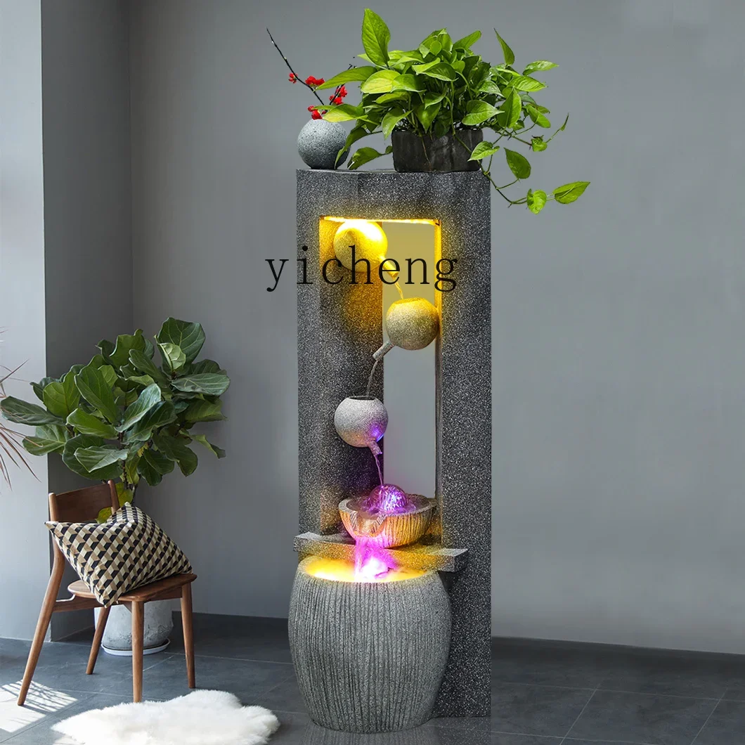 L7-14 creative simple water fountain ornament office living room bonsai porch floor lucky decorative water feature