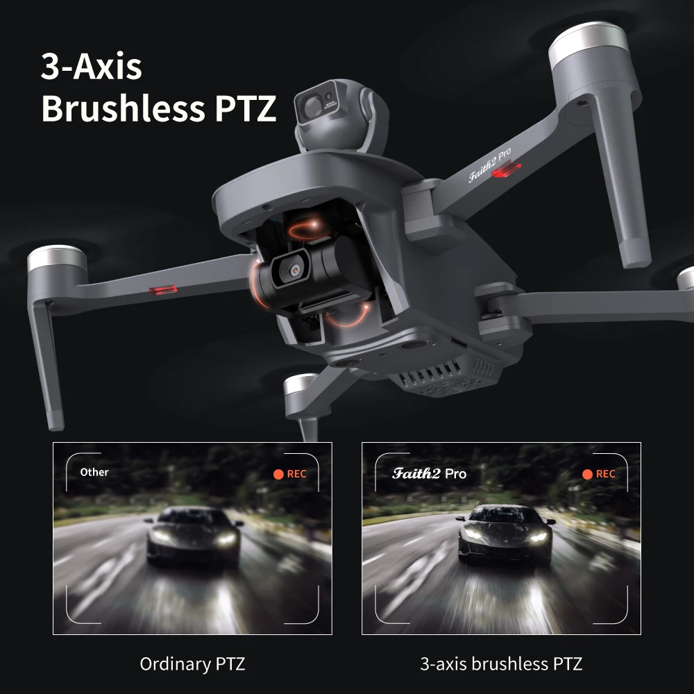 CFLY Faith2pro Drone,3-Axis Gimbal Camera,4K Video,5 Directions of Obstacle Sensing,32 Mins Flight Time,6km Video Transmission