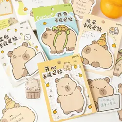 Capybara Cartoon animals Memo Pad Sticky Notes Pad Decorative Stationery Stickers Office School Supplies children's day gift