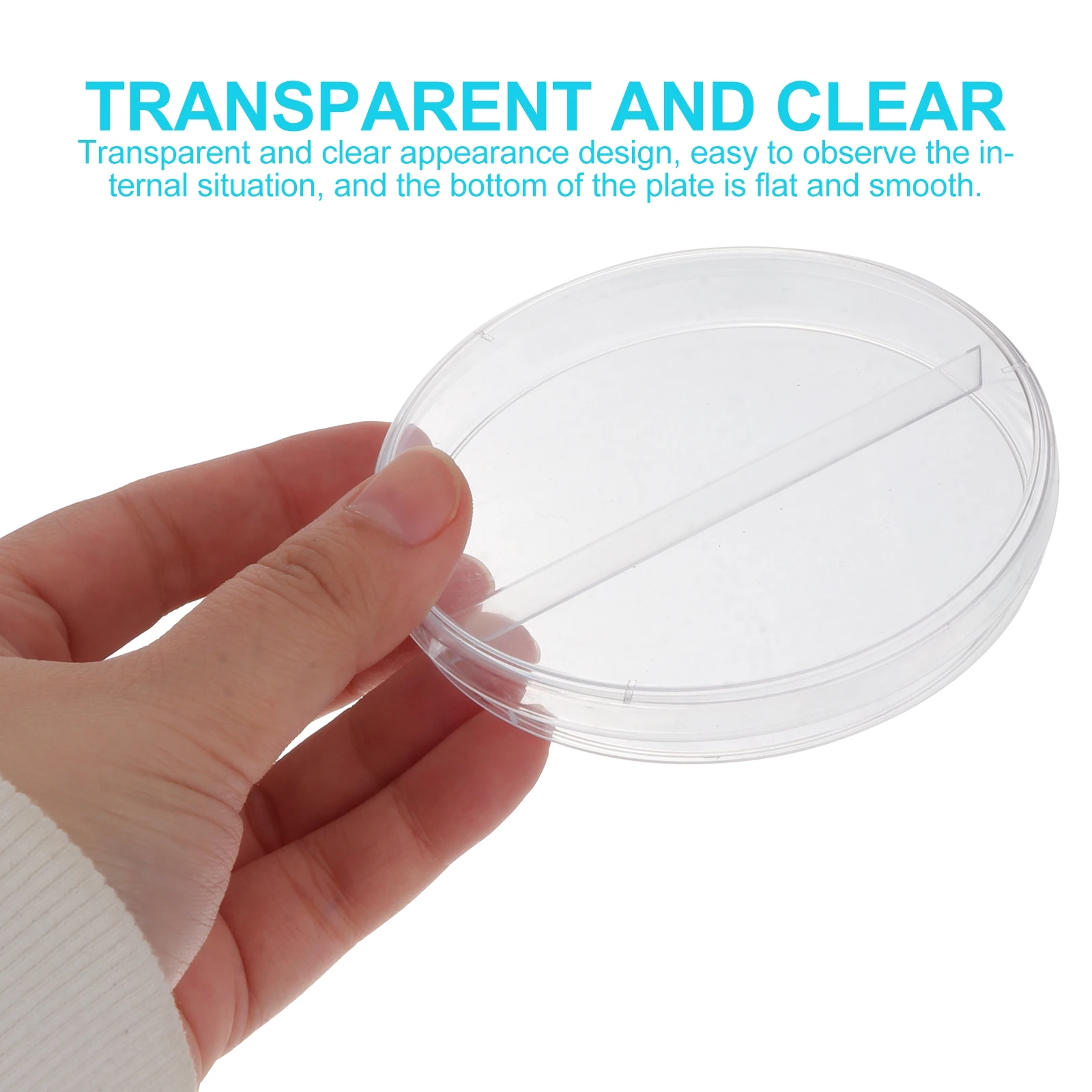

10pcs Disposable Petri Dishes 90mm Two Grids Plastic Culture Plates Laboratory Cell Agar Analysis Science Research