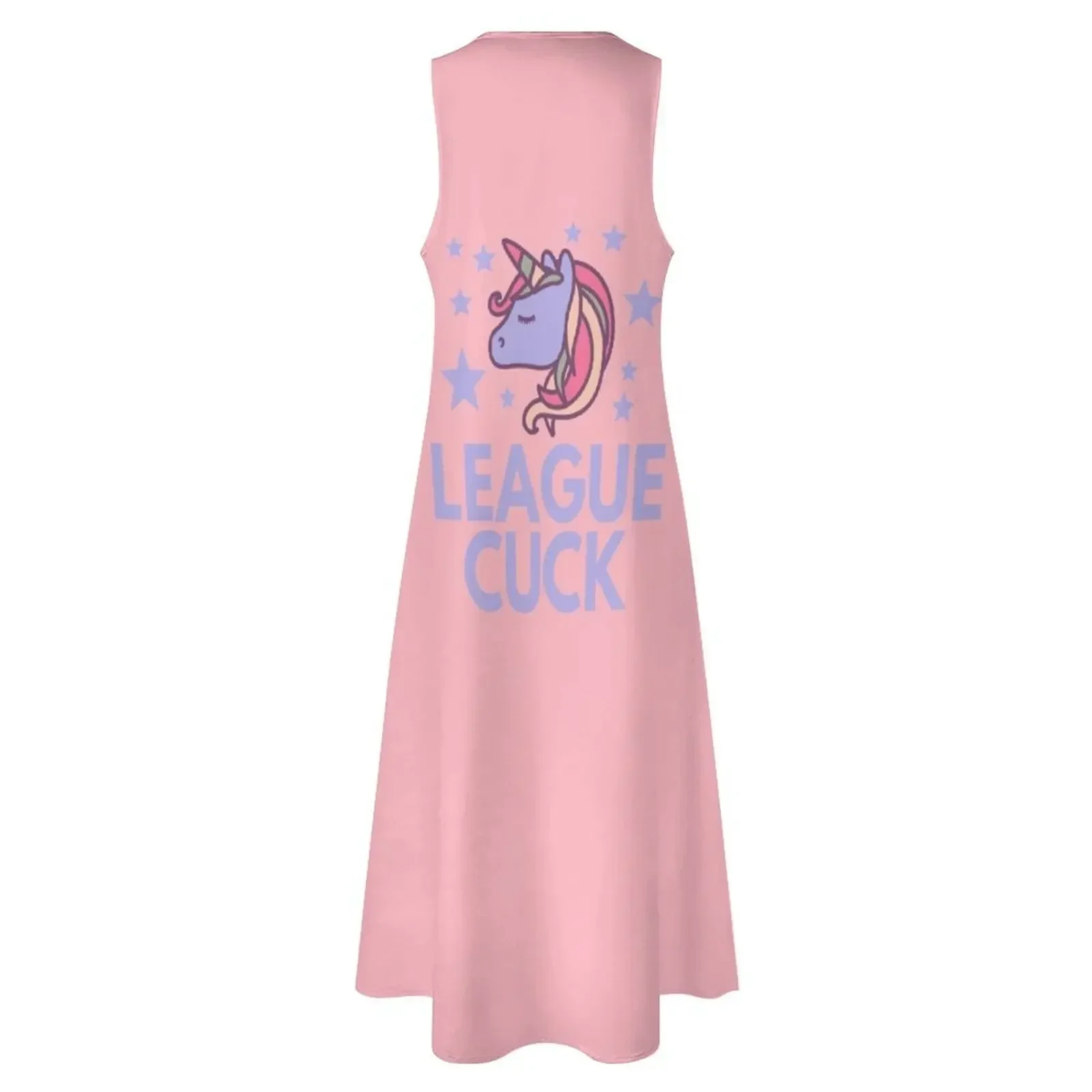เสื้อยืดแฟนตาซีฟุตบอลลายยูนิคอร์นสีชมพู - เสื้อเชิ้ตลีกคัค ชุดเดรสยาว ชุดราตรี ชุดเดรสสุภาพสตรี
