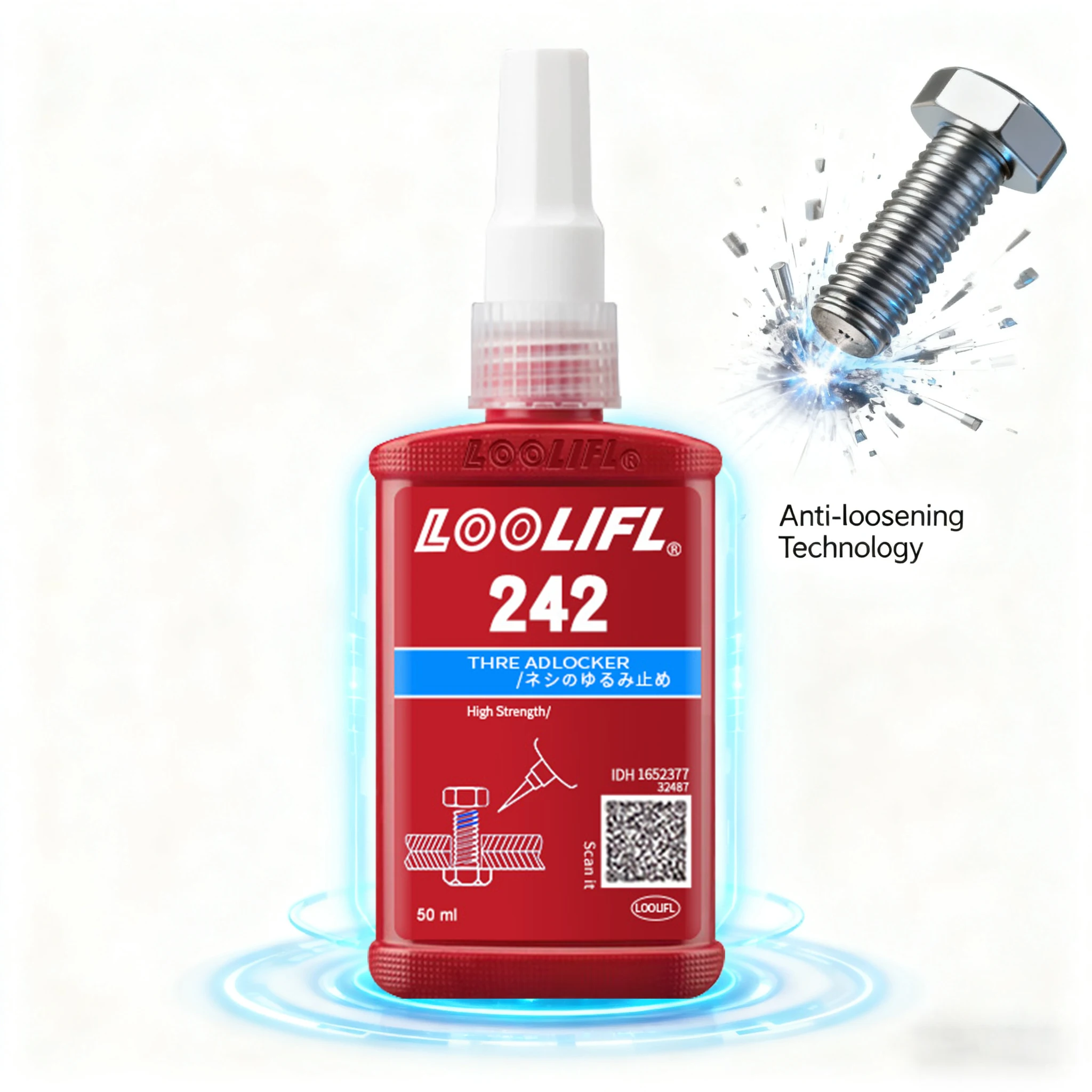242 thread locking agent high-strength anaerobic adhesive locking nut/bolt prevention/mechanical loosening/vibration/corrosion