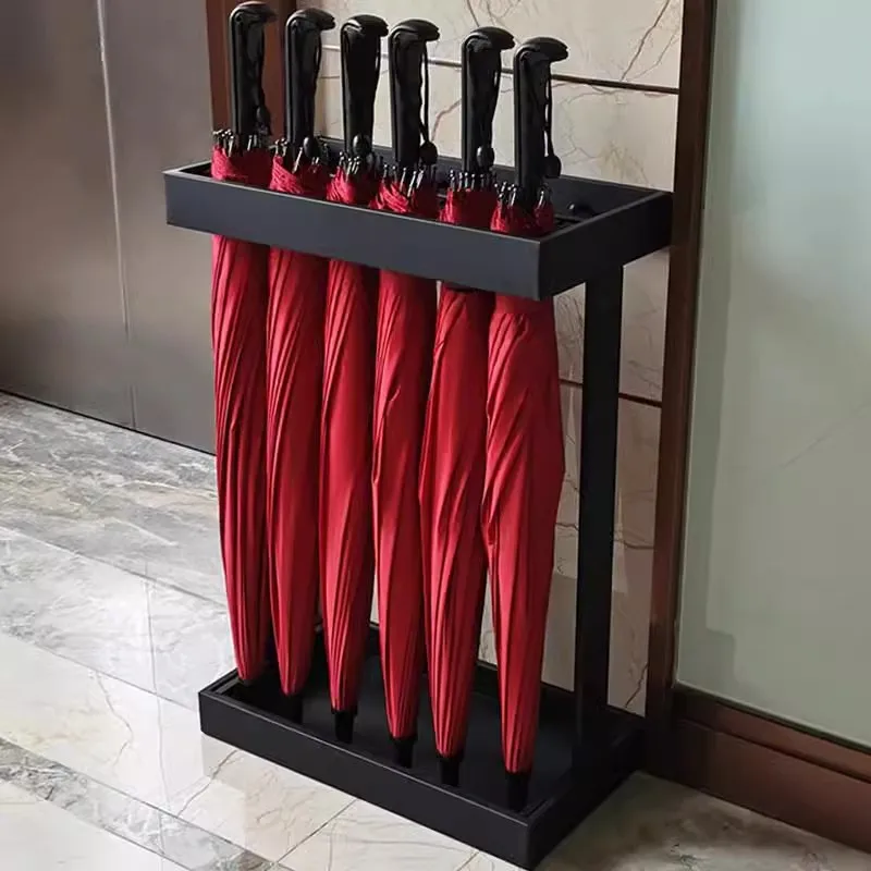 Wrought iron umbrella storage bucket commercial hotel lobby umbrella storage rack