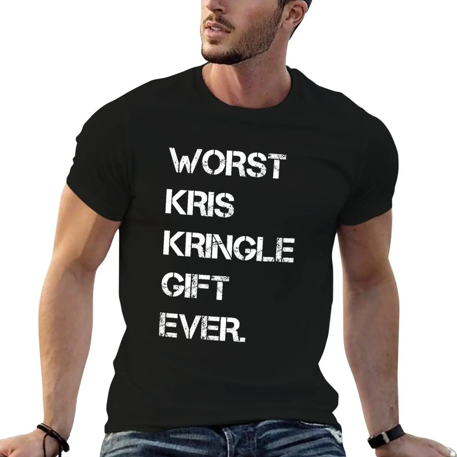 Worst Kris Kringle gift ever T-Shirt tops plus size tops mens graphic t-shirts anime