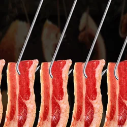 Stainless Steel Bbq Turner Hook S Shaped Hangers Meat Processing Hooks Cooking Roasted Barbecue Pin Charcoal GrillHooks Steak