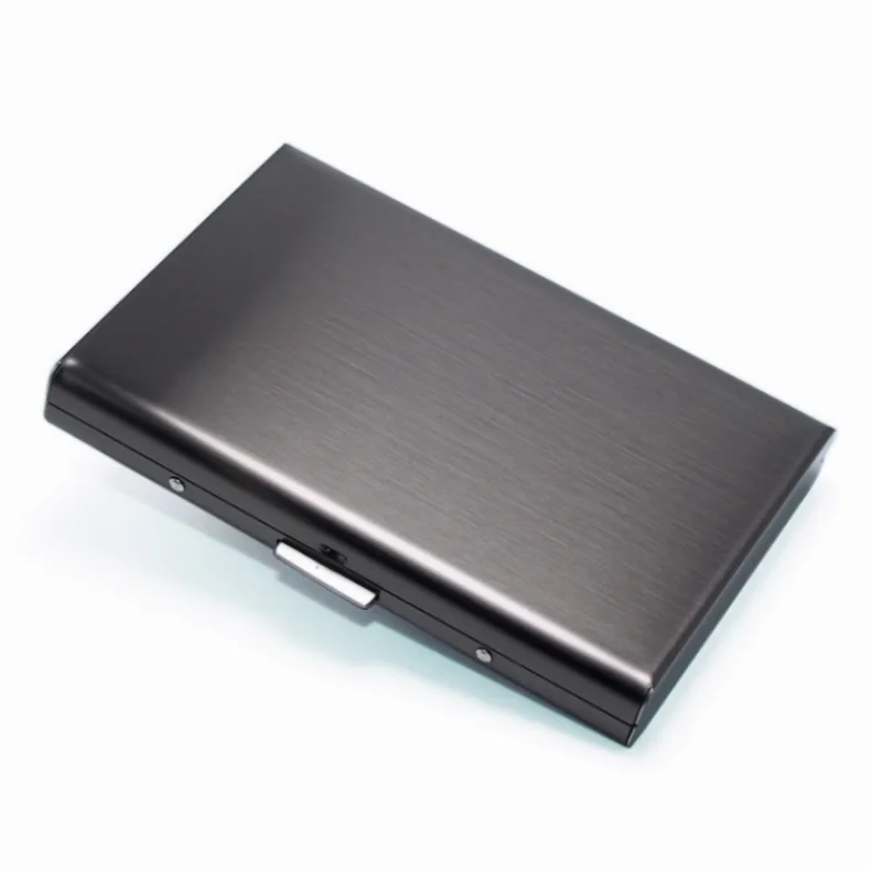 Rfid Kreditkartenetui Herren Minimalistisches Portemonnaie Aluminium Bankkartenetui mit Geldscheinklammer Designer Porte Carte – Detail 4