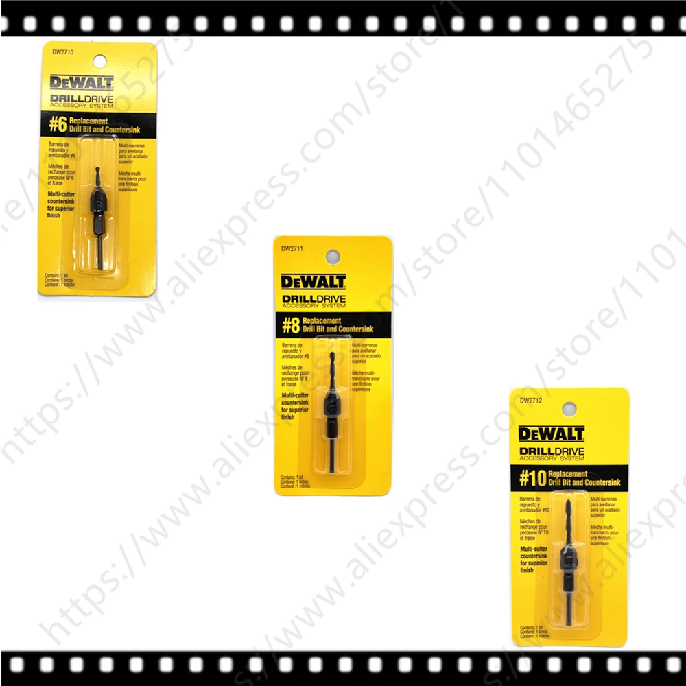 DEWALT DW2710/DW2711/DW2712 #6 #8 #10 Replacement Drill Bit & Countersink Power Tool Accessories For DW2700/DW2701/DW2702