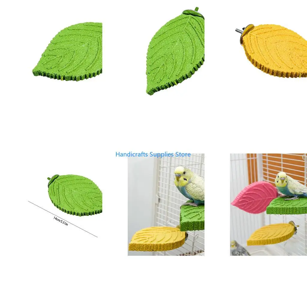 R1WA Chewable Bird Perch Toy NonSlip For Parrots Finches Rodents Cage Installation