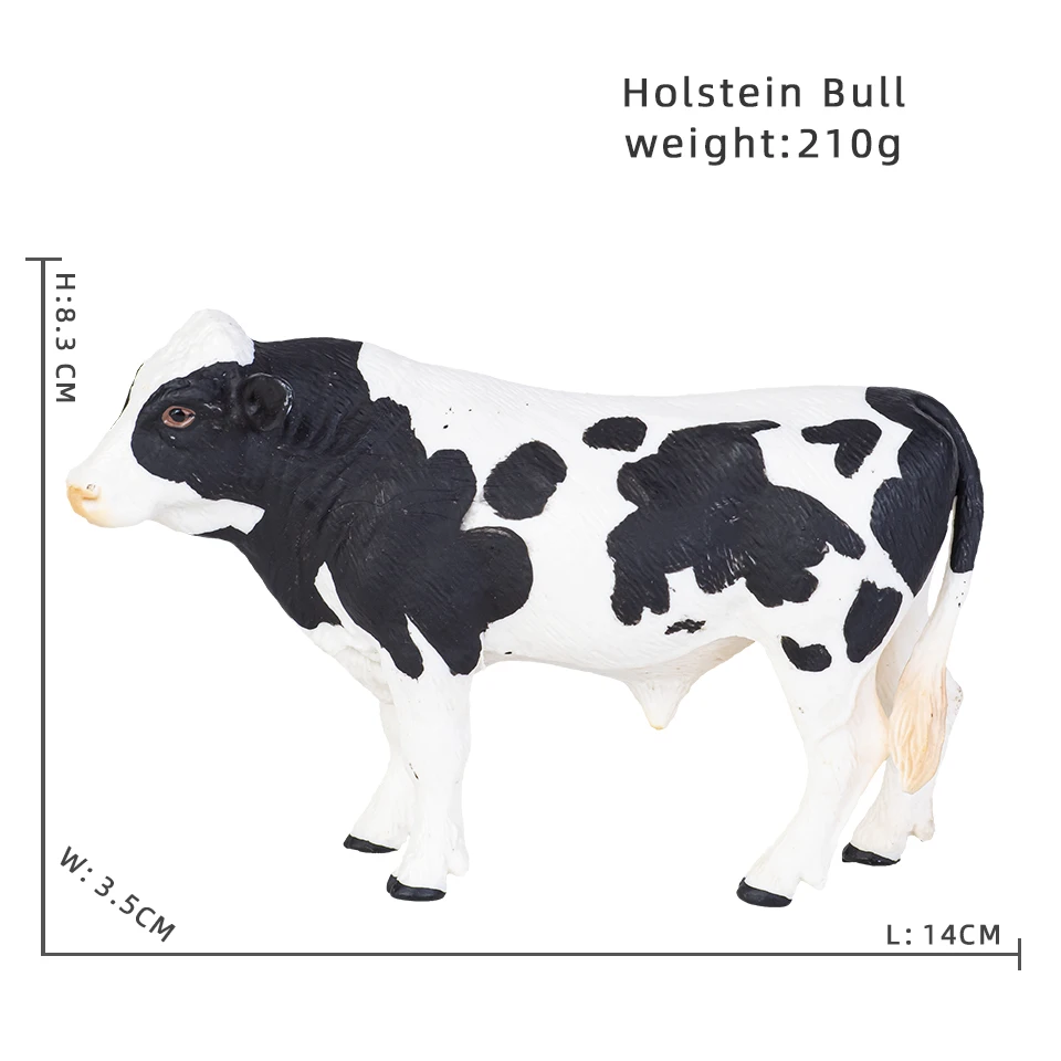 Nutztiere Milch Kuh Geflügel Rinder Kalb Stier Bison Ox Action figuren Sammlung PVC frühen pädagogischen Spielzeug Kinder Geschenk – Detail 10