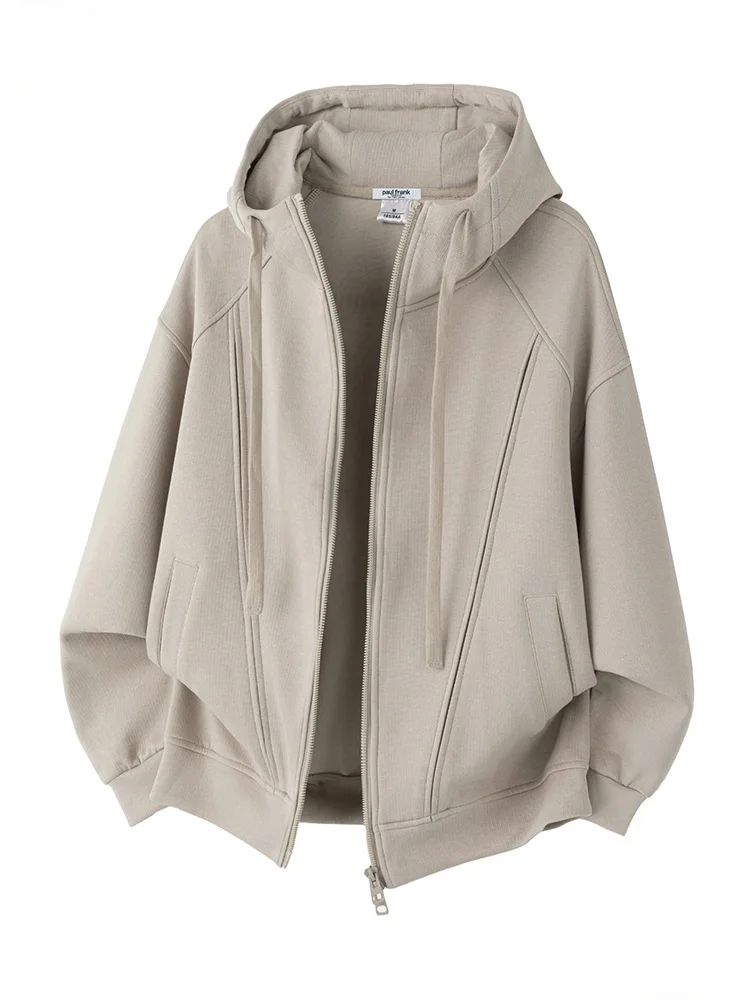 

PaulFrank Heavyweight Hooded Cardigan Sweatirt Men's Casual American Sle Autumn Faion Brand Cotton Polyester Blend Fabric