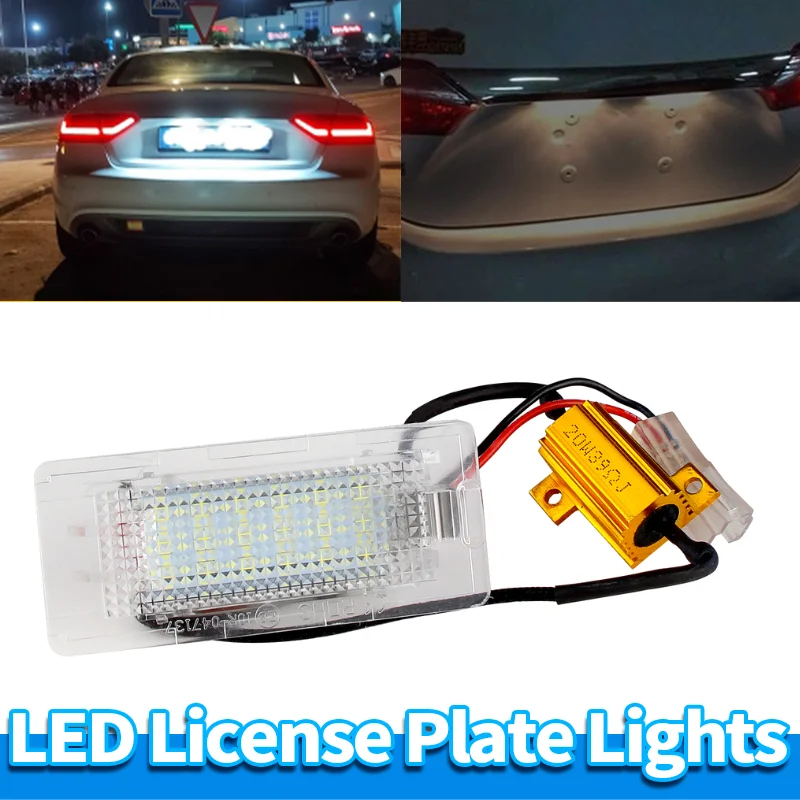 أضواء لوحة ترخيص رقم LED لسيارة Volkswagen Passat B6 B7 Jetta MK6 NCS Golf V Plus Polo 6R Tiguan Touran 1T GP2 5N0943021
