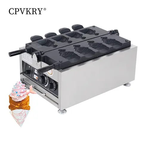 상업용 타이야키 와플 메이커, 물고기 모양 와플 아이언, 논스틱 코팅 스낵, 50-300 ℃, 122-572 ℉ 조절 가능, 110V, 220V
