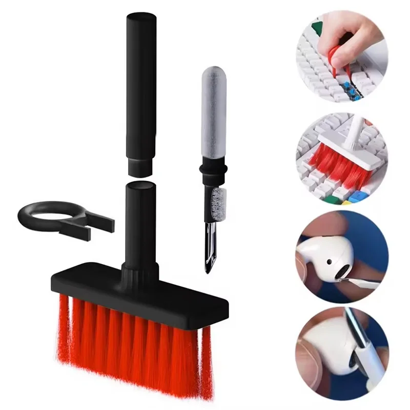 Universal Computer Keyboard Cleaner Brush Kit Earphone Cleaning Pen With Keycap Puller Kit For Headset iPad Phone Cleaning Tools