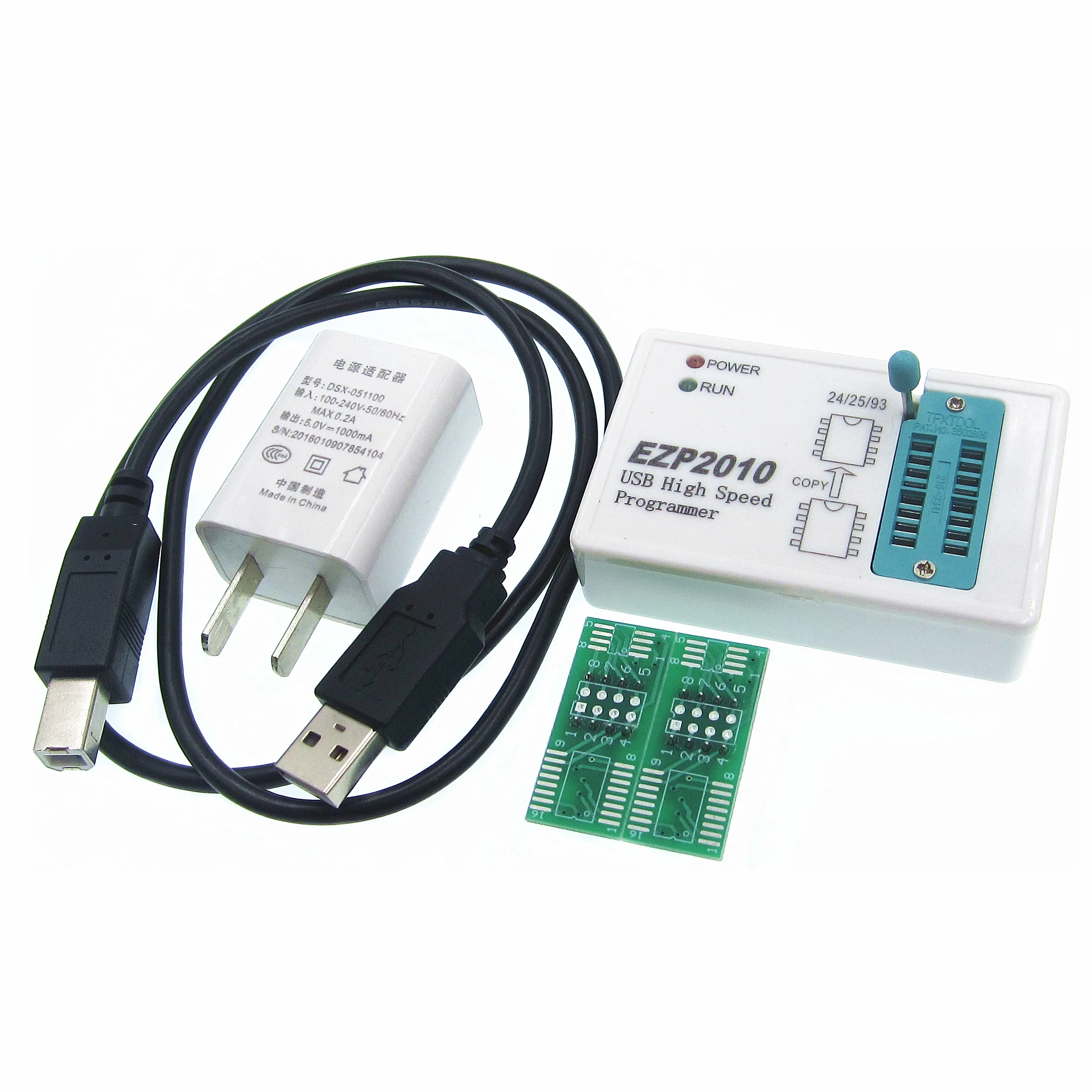 مجموعة واحدة من برنامج USB SPI عالي السرعة EZP2010 + مقبس مقاطع اختبار IC