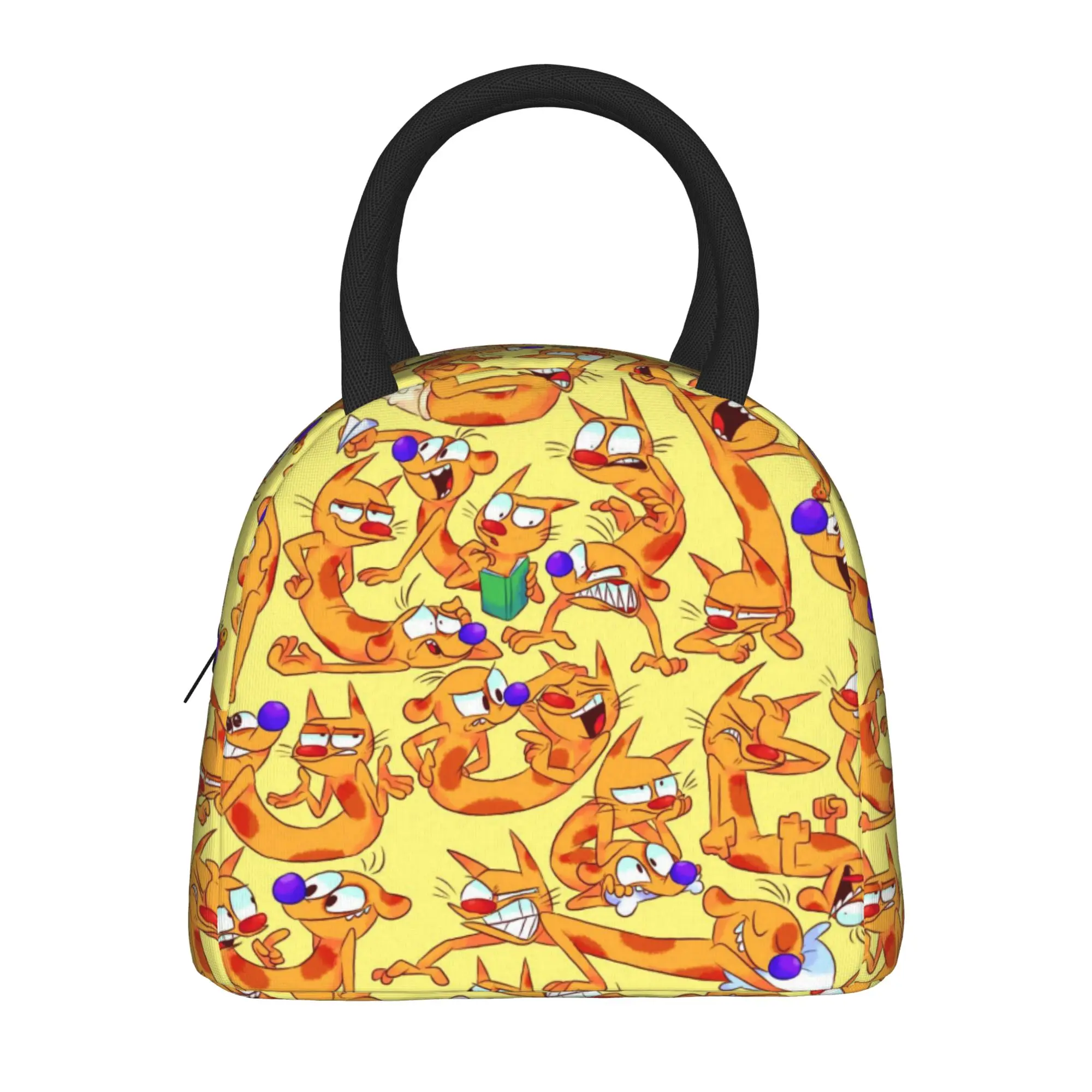 The Ren & Stimpy Show Cartoon Accessories Insulated Lunch Bags For Travel  Food Storage Bag Portable Thermal Cooler Lunch Box