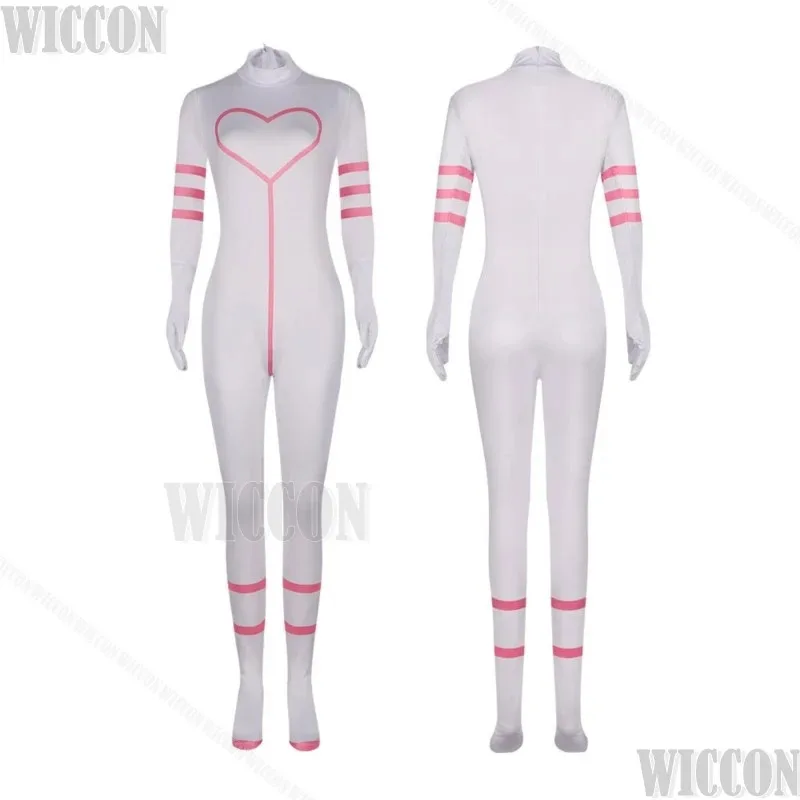 

Angle Dust Cosplay Costume Pink Jumpsuit Hassbin Wig Prop Women Man Anthony Hotel Uniform Holloween Party Role Play k;3,c'5.b;8'