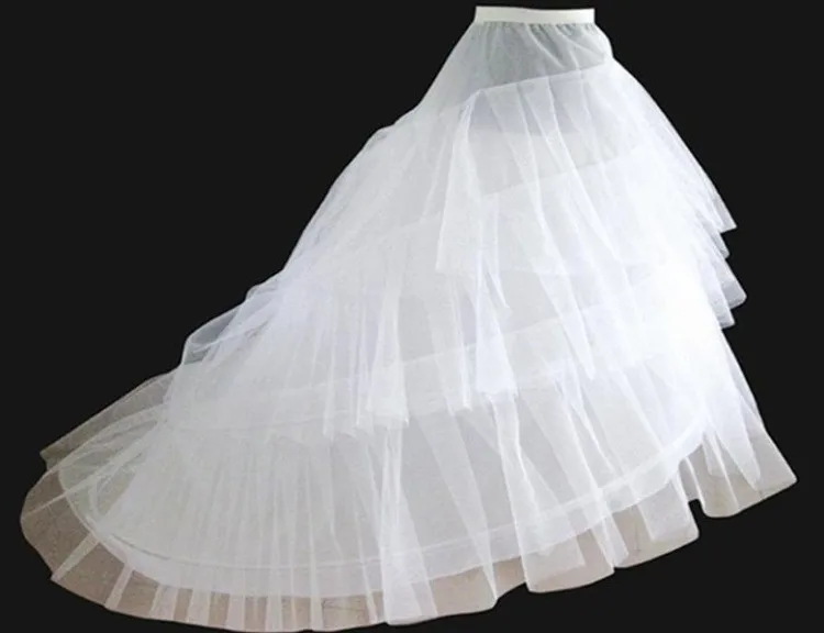 Groothandel Lange Trein Petticoat Slanke Trouwjurk Crinoline Bridal Cos Goedkope Sexy Enaguas Enaguas Trouwjurk Hoops