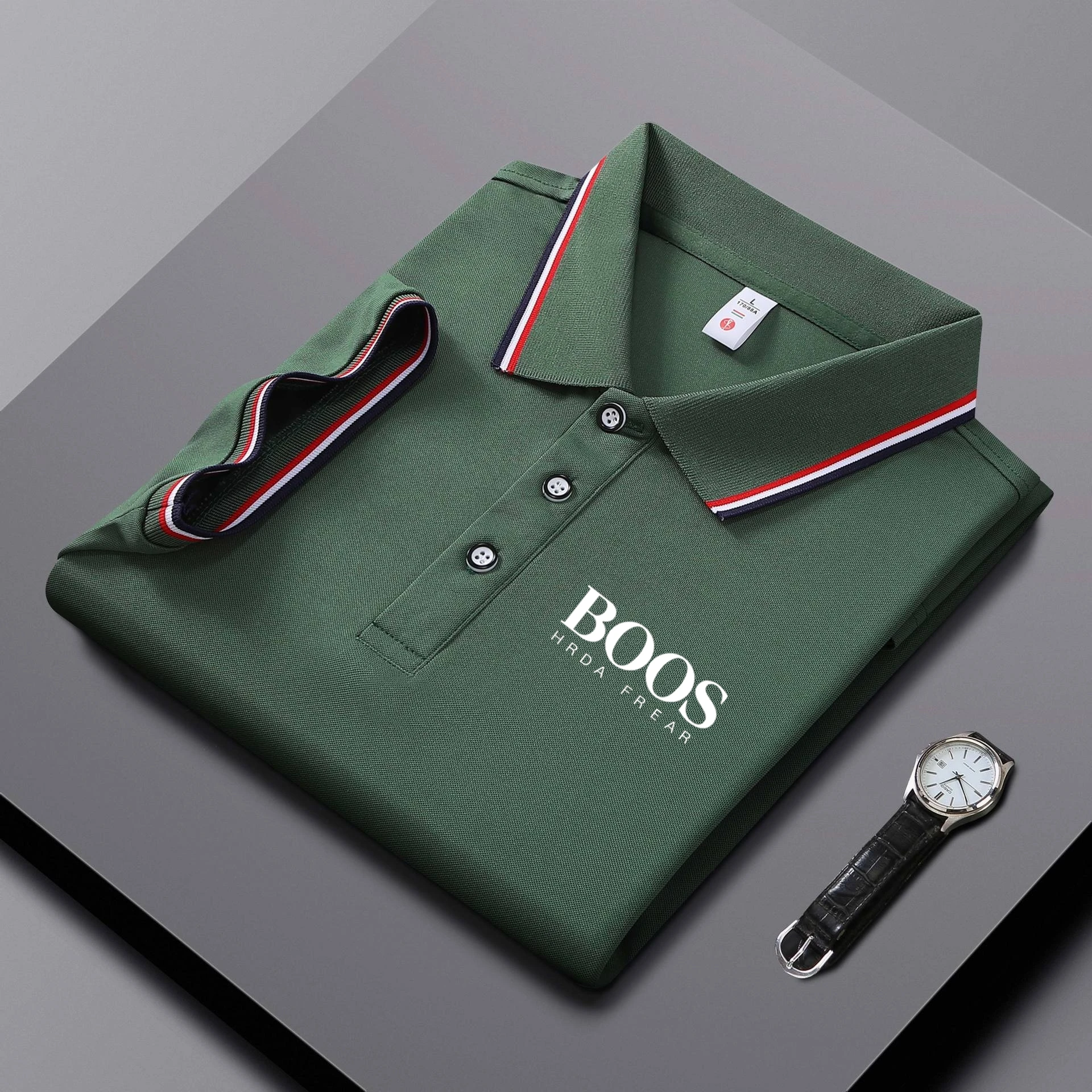 Embroidered New Men's Casual Short Sleeved Polo Shirt for Summer Fashion, Comfort, and Versatile Top