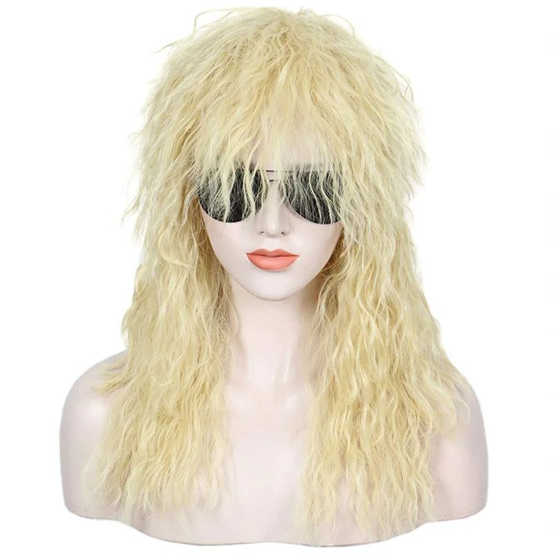 

Men's Fluffy Hairstyle Beggar Crazy Full Wig Long Curly Hair Stage Halloween