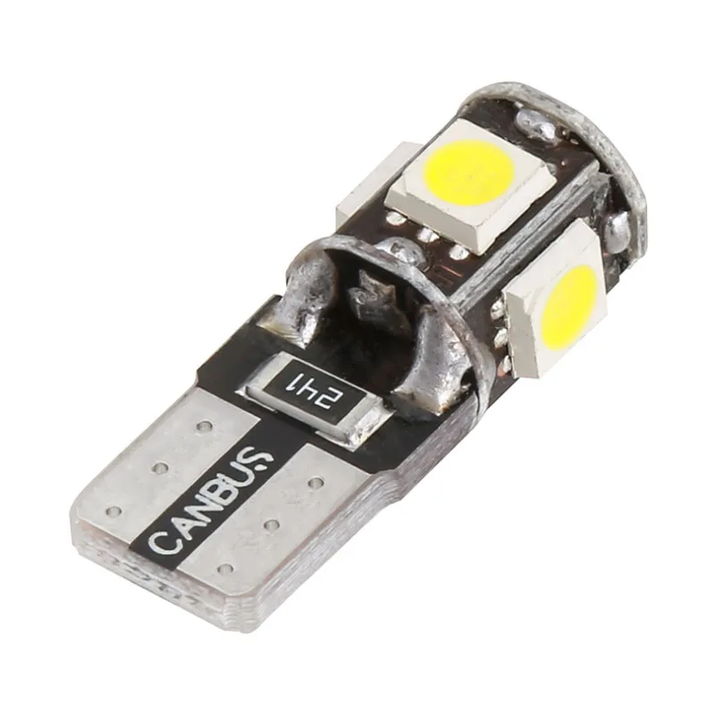 

500pcs W5W T10 CANBUS Car LED Reading Clearance Light Auto License Plate Lamp Bulbs 5050 5SMD White Red Yellow Blue Pink DC12V