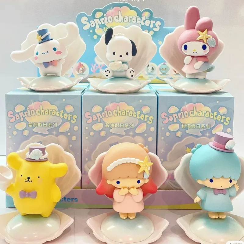 Kawaii Sanrio Kuromi Melody Doll Anime Characters Blind Box Cute Desk Figurines Perfect Gift Children's Toy Birthday Gift