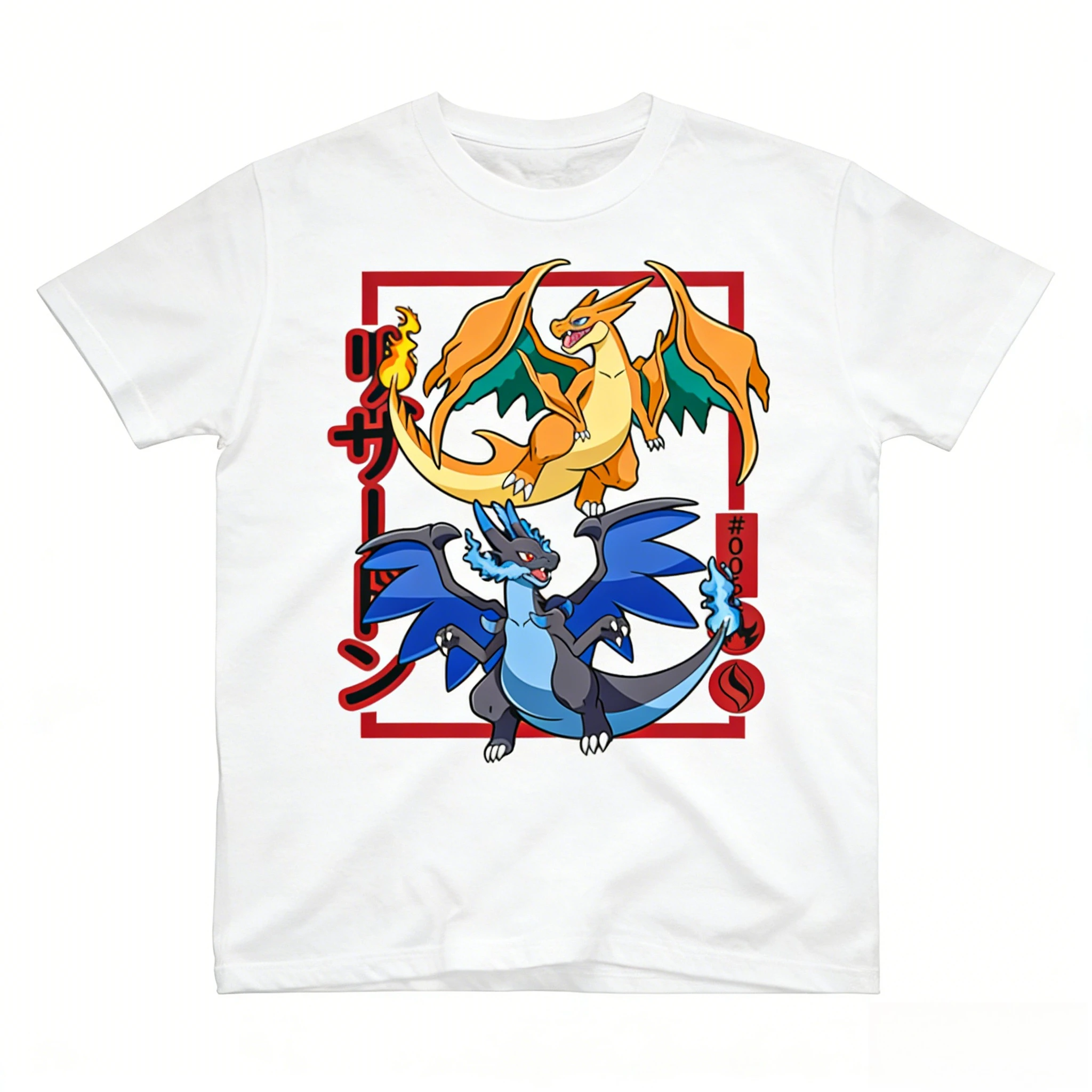 Pokémon Charizard Evolution Printed T-shirt Men's and Women's T-shirt Men's Top Harajuku Y2K T-shirt 2026 Summer Tee Streetwear
