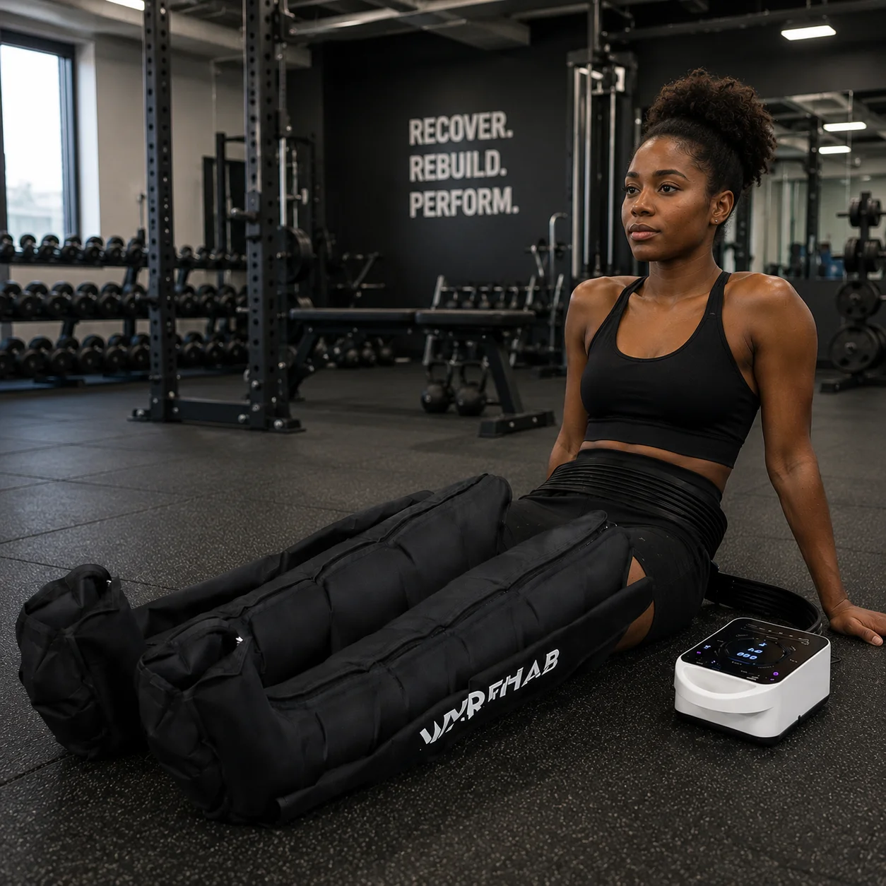 6-Chamber Sequential Compression Boots For Rapid Post-Workout Recovery - Lactic Acid Flushing Leg Massager For Gym & Fitness