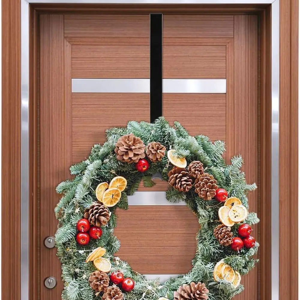 Adjustable Metal Wreath Hanger Durable Door Hook For Christmas Garland Seasonal Decoration Home Organization