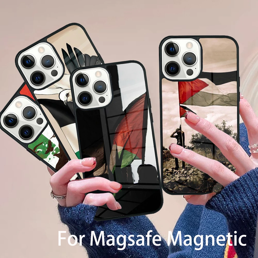 

P-P-A-lestine-e-E Flag Freedom Phone Case Magesafe Magnetic Wireless Cover For iPhone 17 Air 16 16e 11 12 13 14 15 Pro Max Plus
