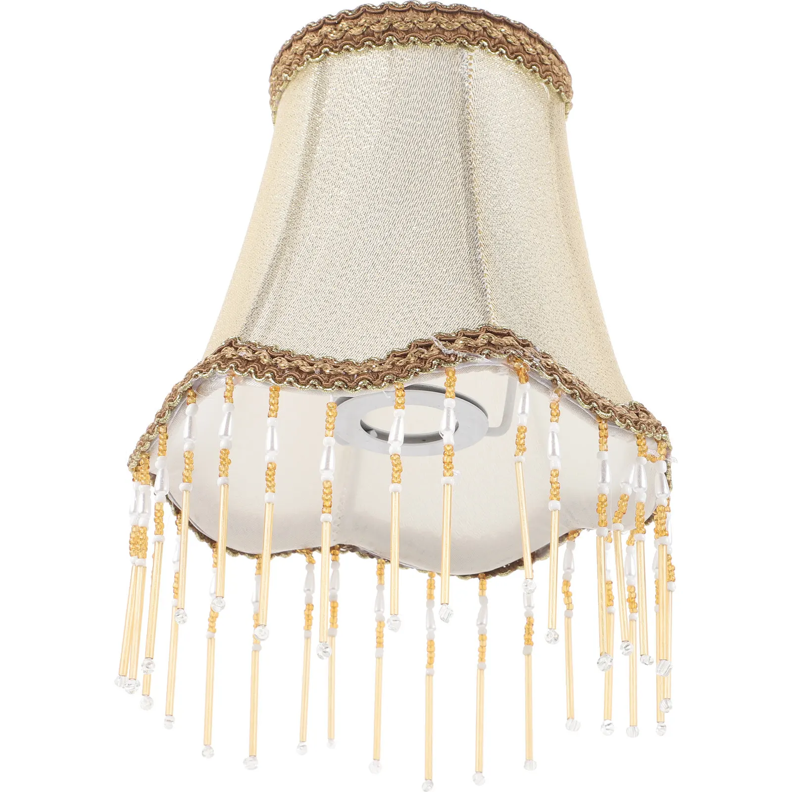 

Small Crystal Lampshade Elegant European Style Removable Fabric Lamp Shade Cover for Desk Lamp Wall Light Indoor Lighting