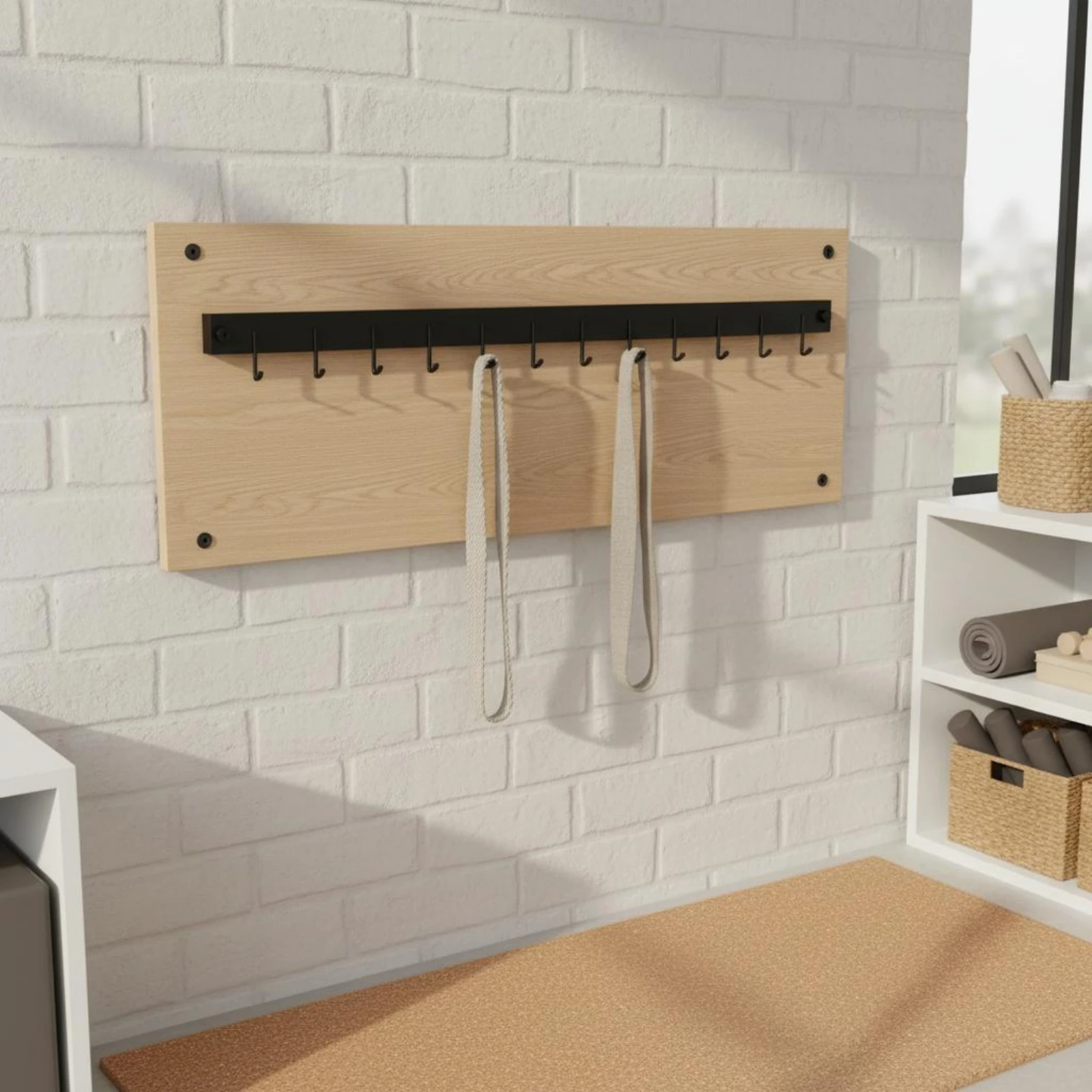 Pilates Coil Storage Rack Space Saving Pilates Coil Hanger Fitness Equipment Sturdy Large Hooks for Home Gym