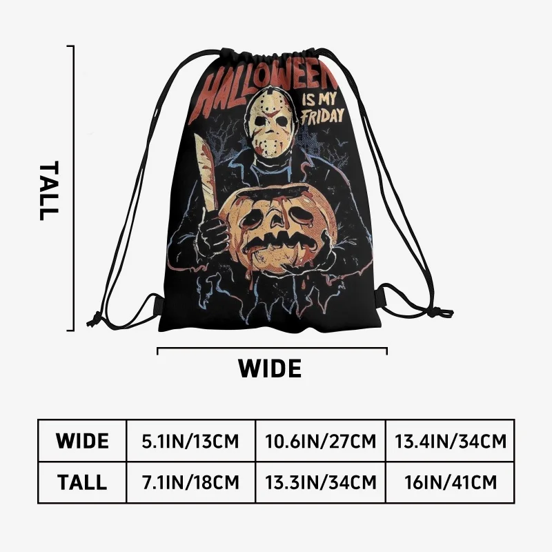 1PC Customizable Ghost Pumpkin Drawstring Bag,Halloween Personalized Backpack for School Sports,Reusable Gift Bag ,3 Size Choice