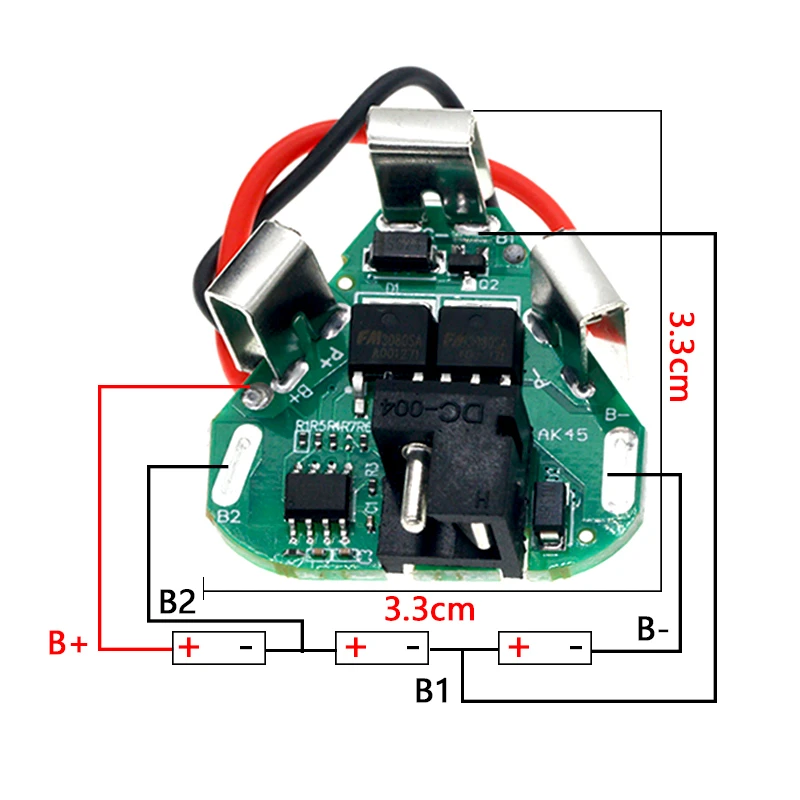 Рисунок 2 - 3S 12,6 В 6A BMS литий-ионная защитная