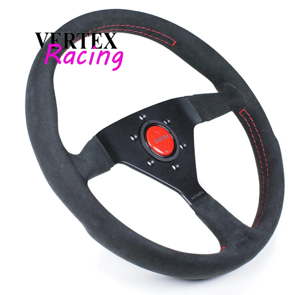 

14Inch MONTE CARLO MOMO Steering Wheel Car Rally Racing Suede Leather JDM Steering Wheel Volantes For VW HONDA TOYOTA BMW Nissan