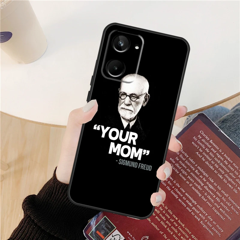 Sigmund Freud For Realme 8 9 10 Pro Plus GT Neo 5 3 Neo 3T 2T C21Y C25Y C31 C30 C21 C11 C33 C35 C55 Case