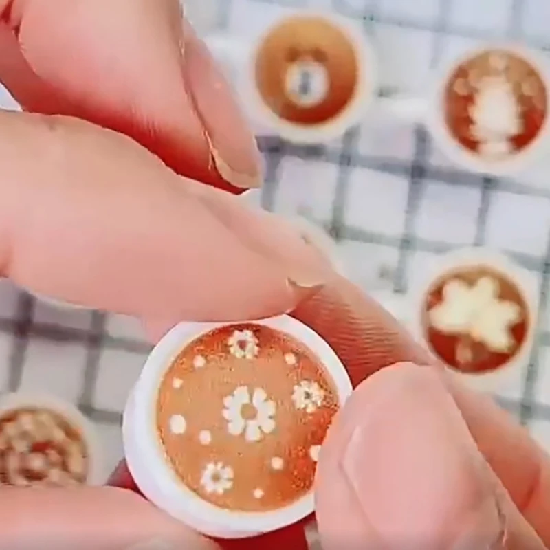 10 Piece Kawaii Resin Mini Coffee Cup for Dollhouse Kitchen Crafts & Toy Food DIY