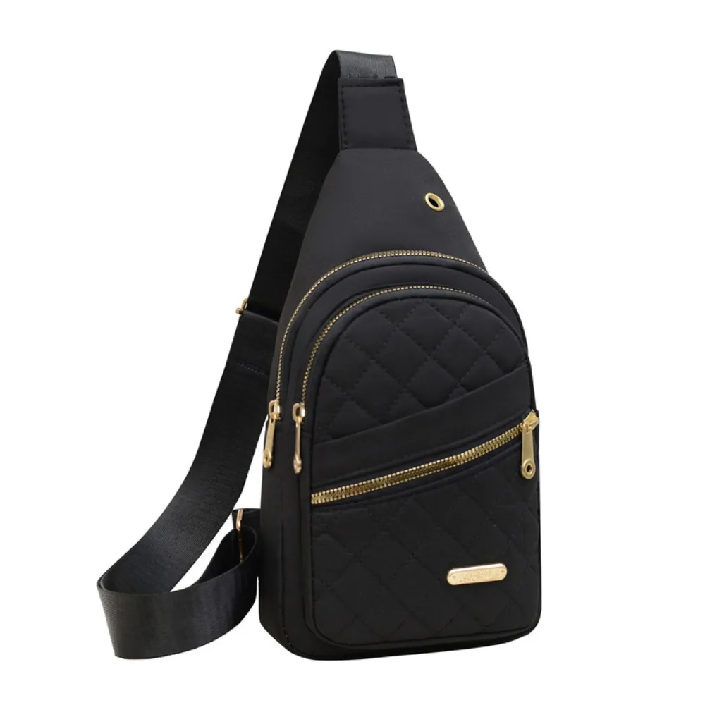 Modische, mehrschichtige, gesteppte Umhängetasche für Damen, Oxford-Stoff, einfarbig, lässige Schultertasche, große Kapazität, Brusttasche, ideal für Outdoor-Aktivitäten und Reisen. – Detail 9