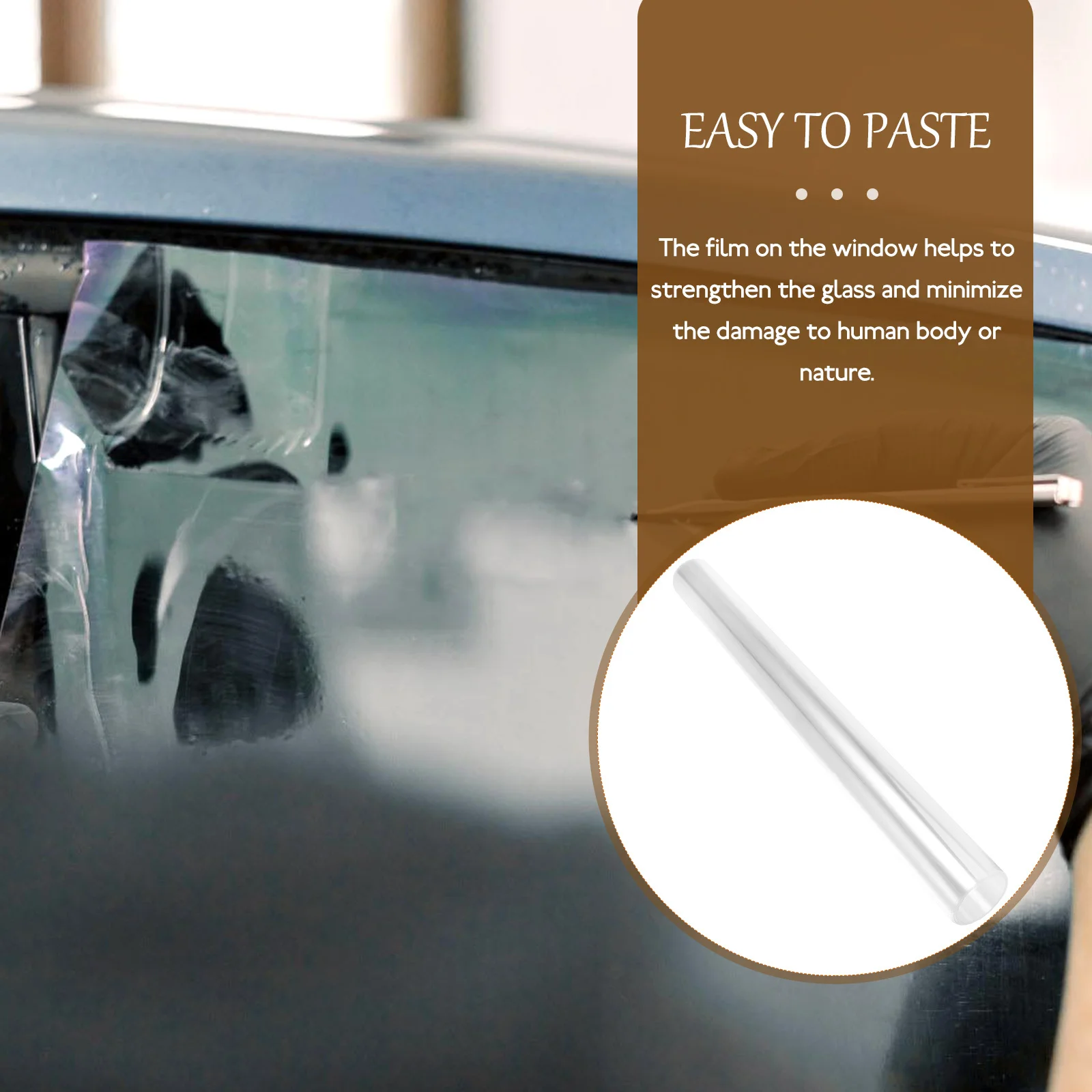 Película de segurança para janela inquebrável, à prova de explosão, 4mil de espessura, para carro, casa, proteção de vidro, transparente, matiz automático, filme de segurança