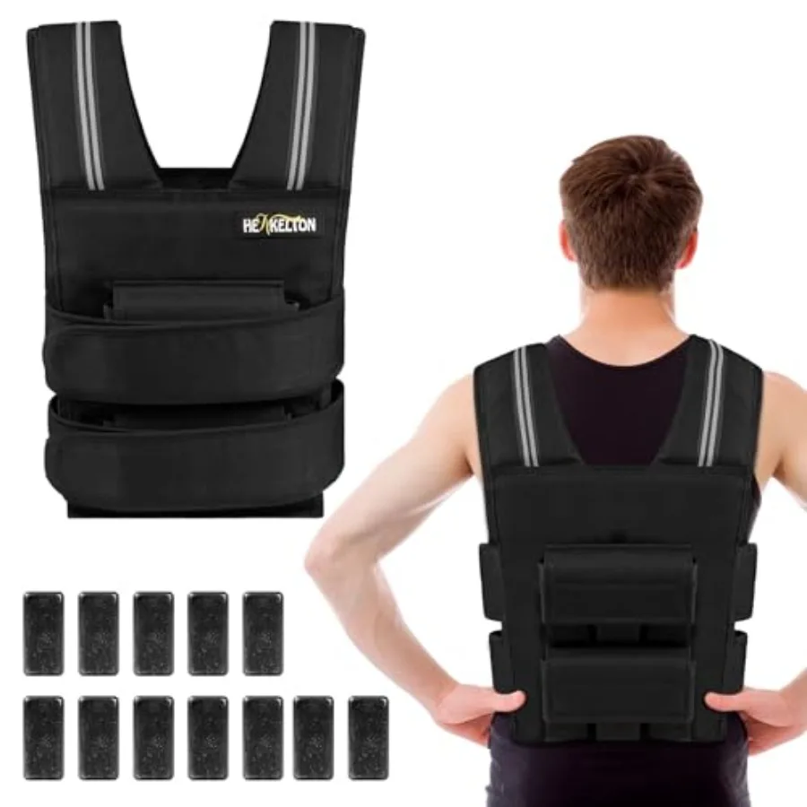 

Adjustable Weighted Vest for Men Women with Removable Iron Weights 24lbs 40lbs Body Weight Vests Adjustable for Running Trainin