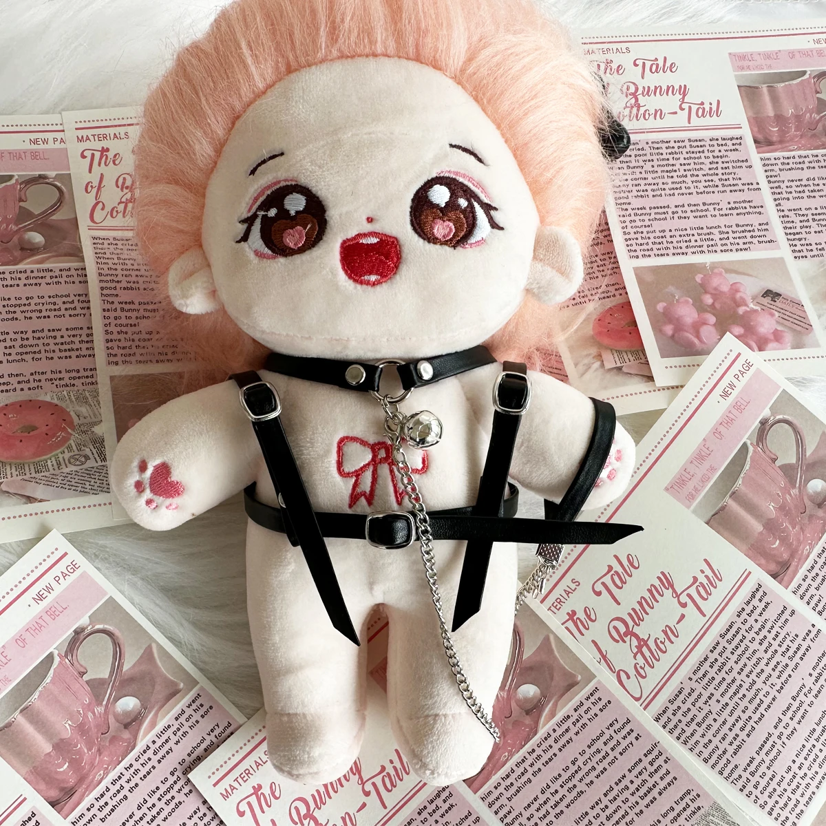 20cm Cotton doll Clothes Belt 8inch Cotton Doll Choker Hand Chains Daily DIY Accessories