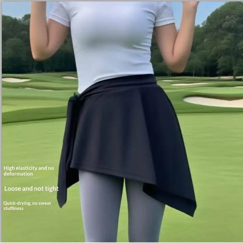 Women Sports Wrap Skirt Quick‑Dry Breathable Sun Protection Skort for Golf Tennis Yoga Fitness Workouts