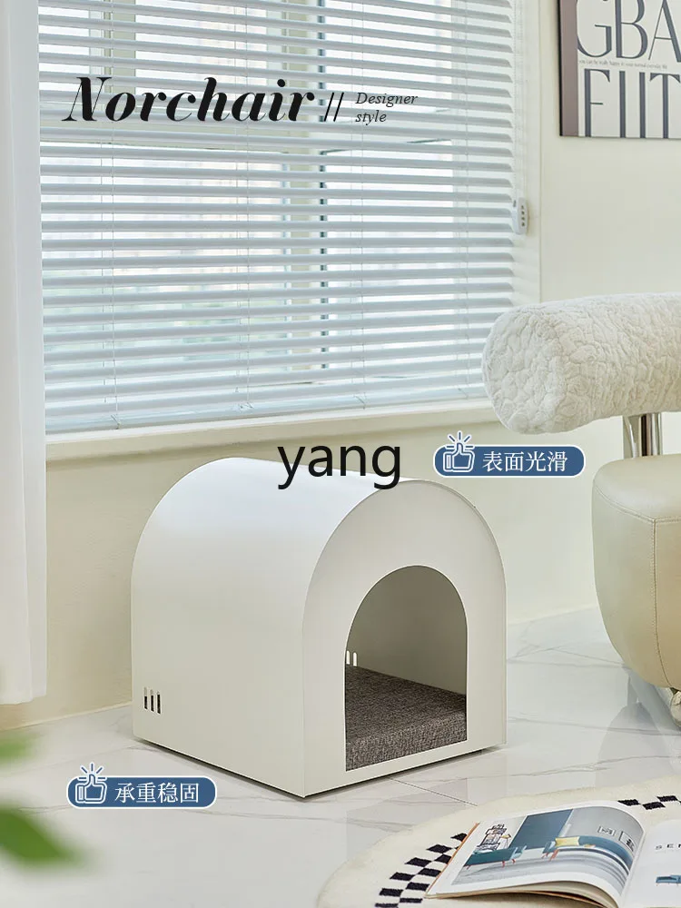 Yjq Semi-Closed Kennel Household Cute Steel Pet Bed Simple Small Apartment Easy to Clean Cat House