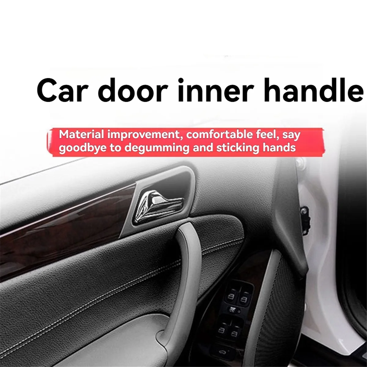 مقبض سحب الباب 203 810 1651 1434 لسيارة Mercedes-Benz W203 C-Class 2000-2007 رمادي أمامي يمين -T45C